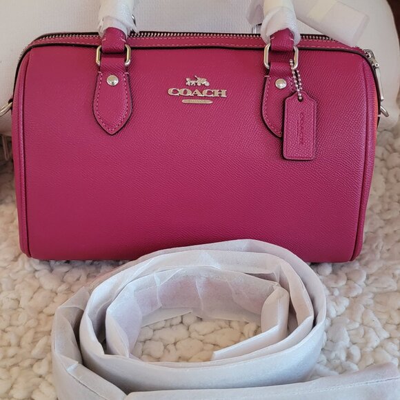 New Coach Rowan Satchel in Bright Violet with Wallet - Picture 1 of 11